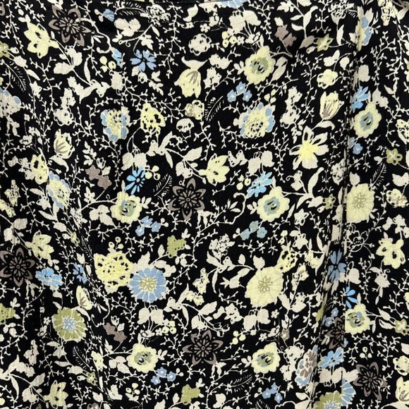 Sigrid Olsen Sport Womens Skirt 2P Black Floral Midi Front Slit Whimisgoth Fairy - Picture 3 of 9